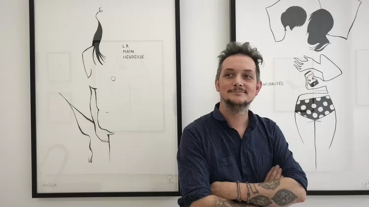 Petites Luxures expose ses dessins sensuels aux jeux de mots subtils à l'Acid Gallery