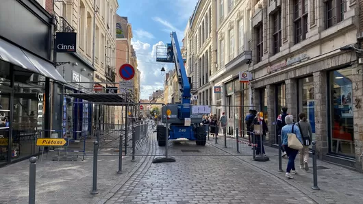 Une partie de la rue Esquermoise de Lille est barrée cette semaine