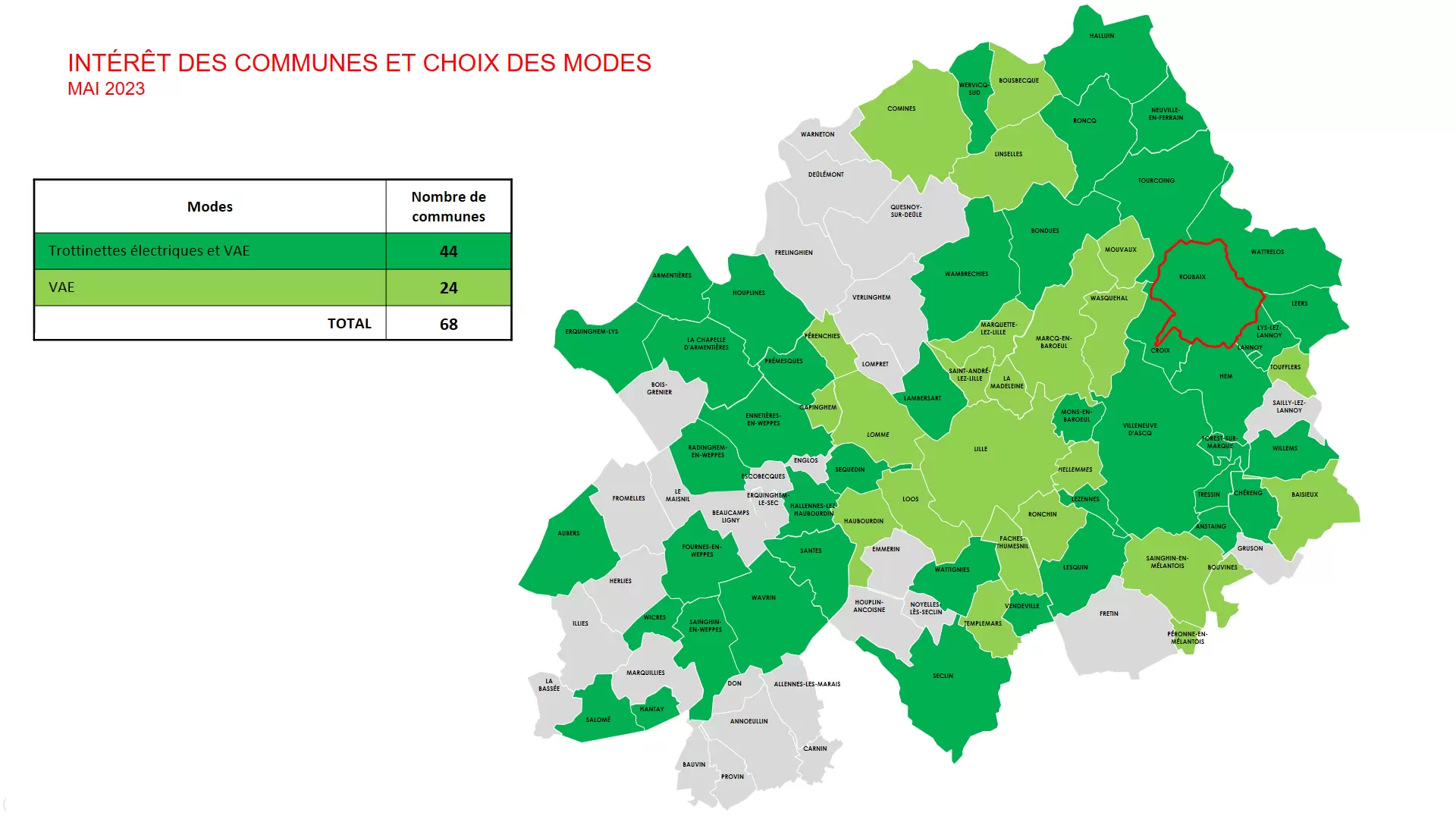 La carte du déploiement des trottinettes 