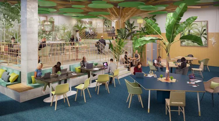 Wojo, l'un des leaders des espaces de coworking design, débarque dans les anciennes Galeries Lafayette