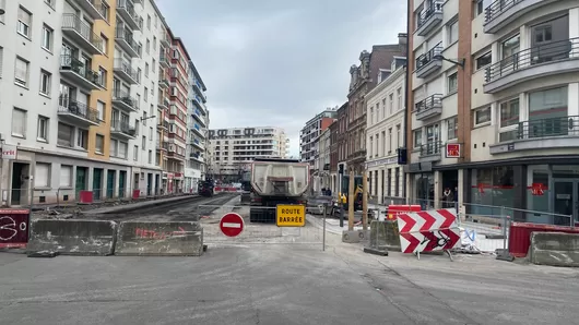 À Lille, une partie du boulevard Carnot est fermée jusqu'à fin avril