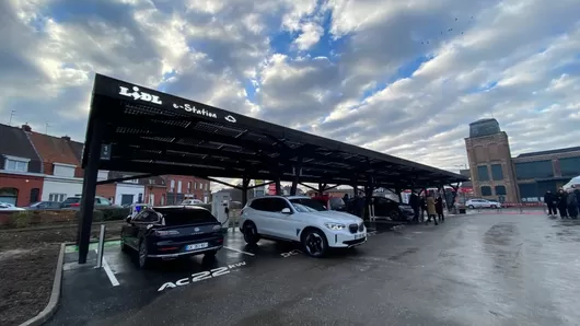 La première e-station Lidl de la région a été inaugurée à Tourcoing