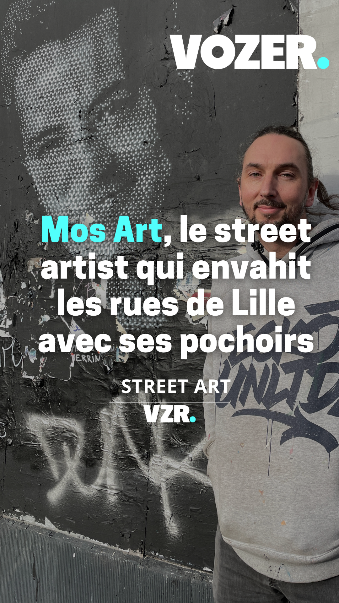 Mos Art, le street artiste qui envahit les rues de Lille avec ses pochoirs