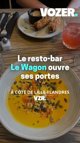 Le resto-bar Le Wagon a ouvert sur la place de la gare Lille-Flandres