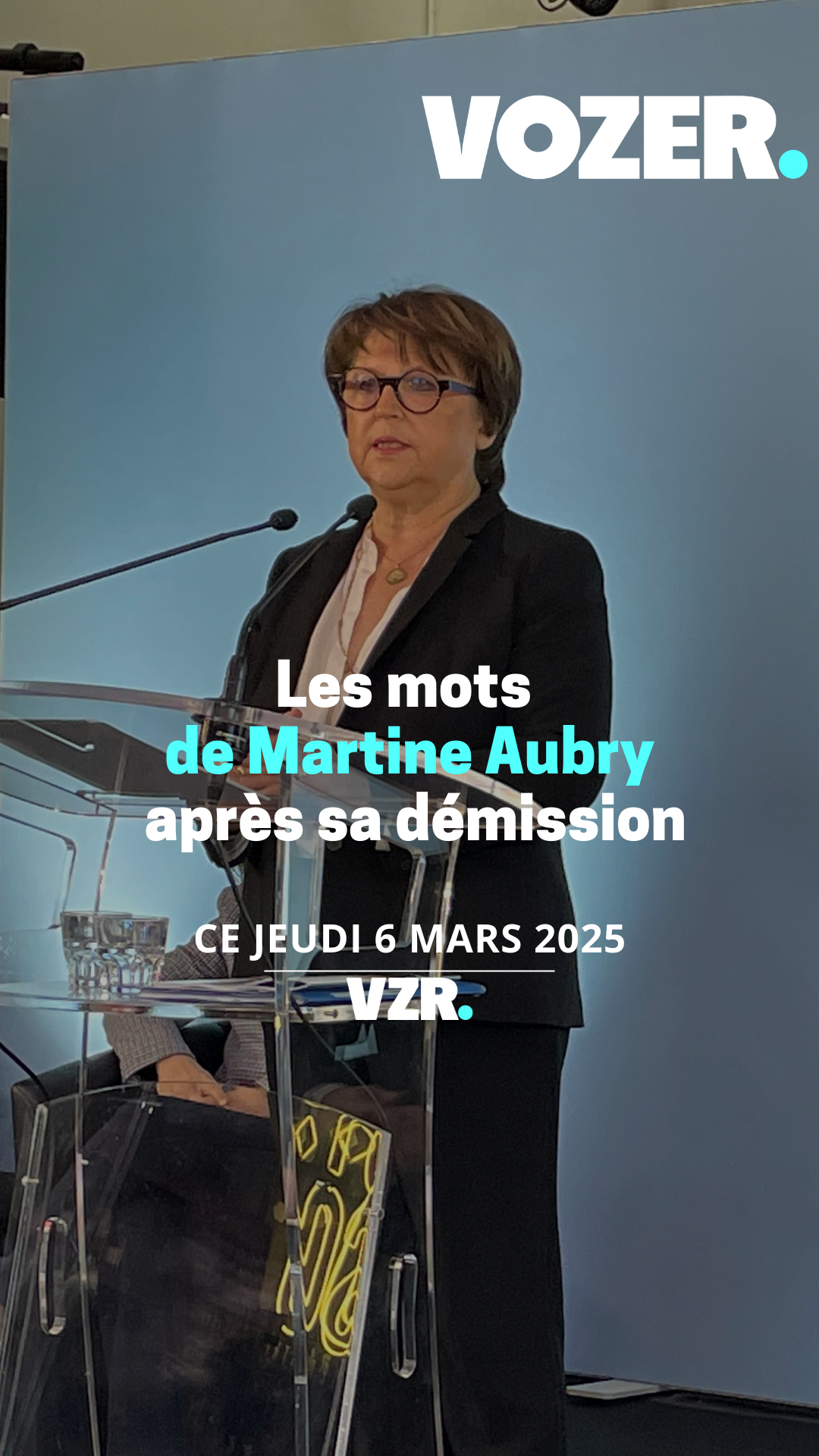Les mots de Martine Aubry après sa démission en tant que maire de Lille