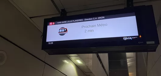 À Lille, les stations de la ligne 2 affichent (enfin) le temps d’attente du métro