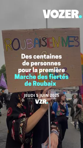 Des centaines de personnes pour la première Marche des fiertés de Roubaix ce jeudi 5 juin 2025