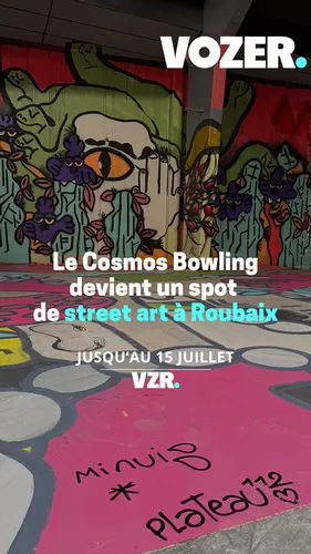 Jusqu'au 15 juillet 2025, le Cosmos Bowling devient un spot de street art à Roubaix
