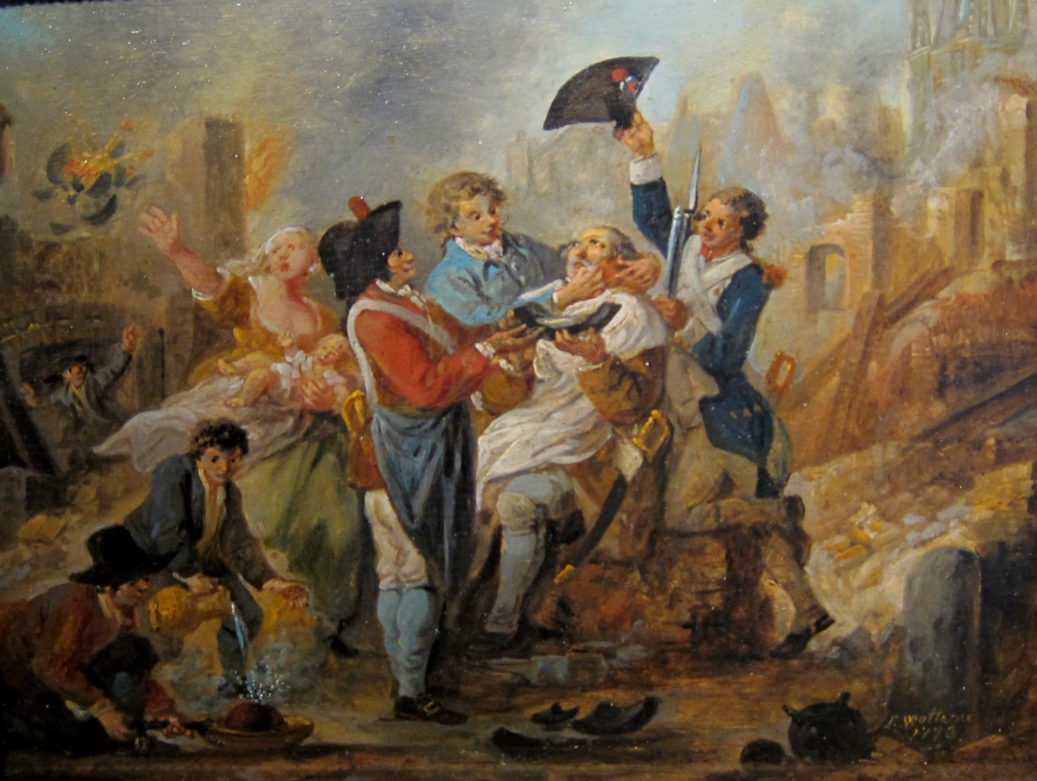 Tableau de Louis Watteau, représentant la scène.