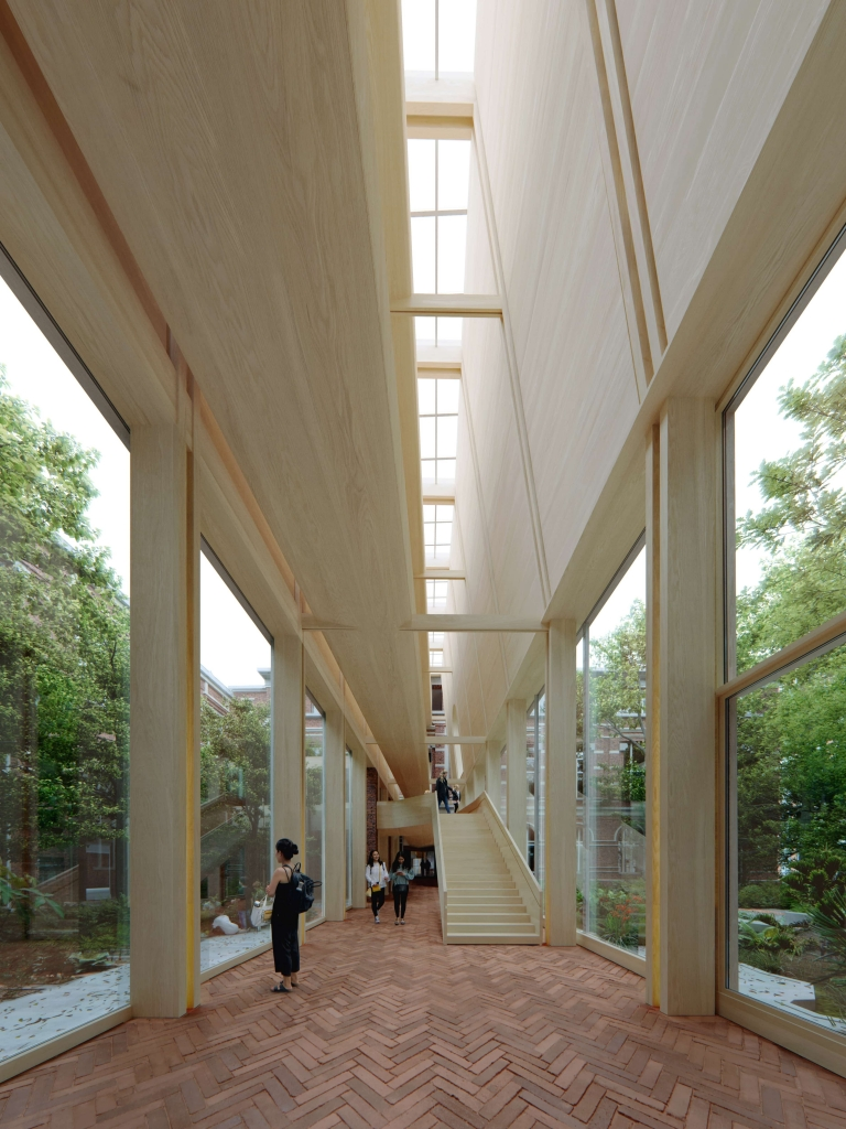 Un couloir vitré va relier les trois corps de bâtiment.