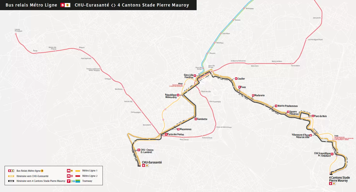 Voici les déviations des bus. ©ilévia